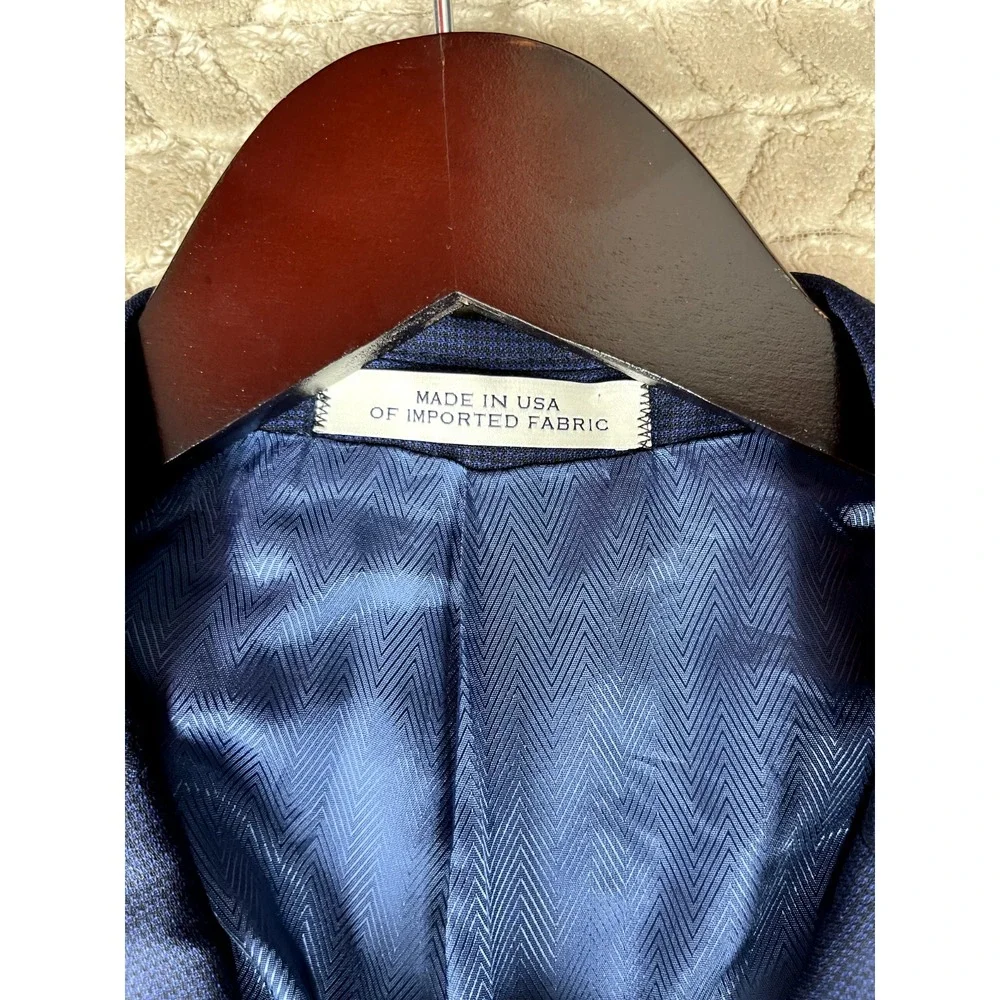 Joseph‎ Abboud Blazer Mens 44R Blue Tollegno 1900 Wool Sport Coat